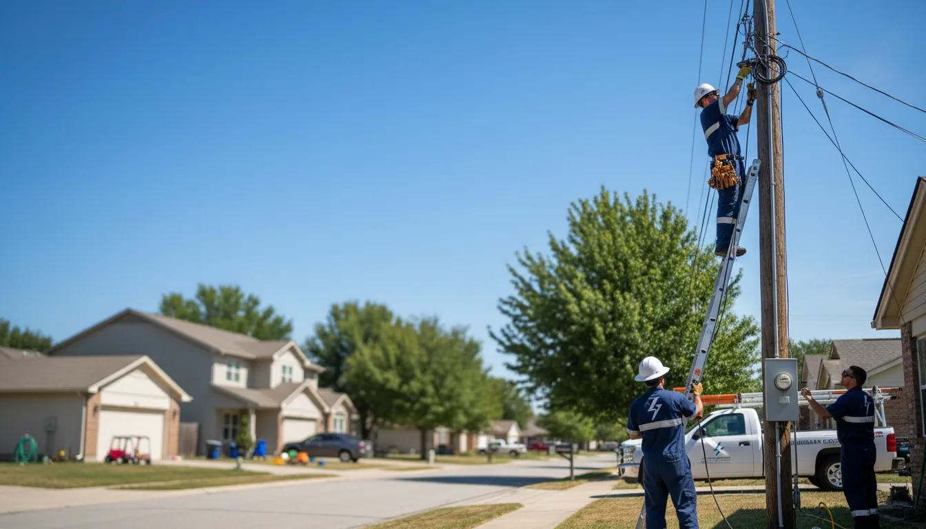Residential electrician providing installation services in Rock, MI